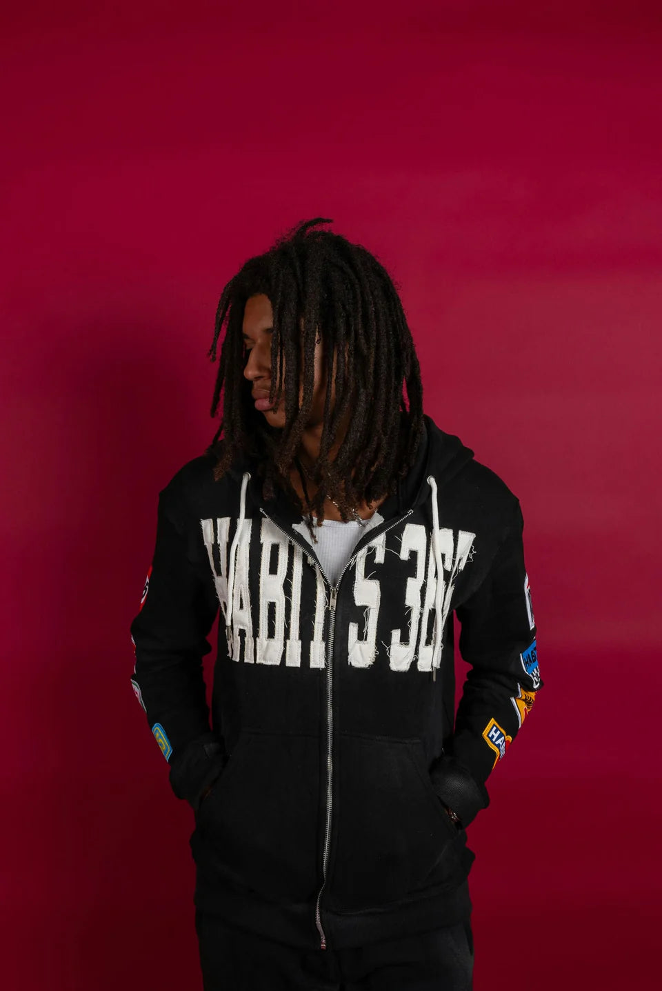 LIMITED EDITION: Appliqué Hoodie Black