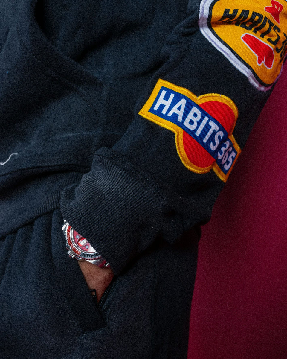 LIMITED EDITION: Appliqué Hoodie Black