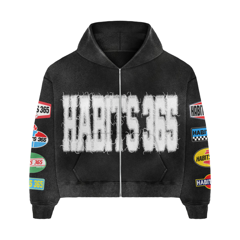 LIMITED EDITION: Appliqué Hoodie Black